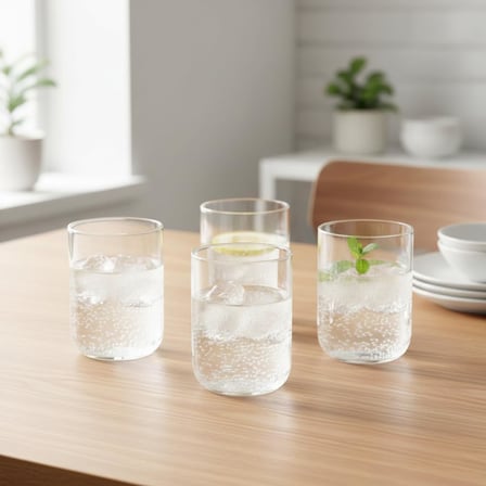 Lexroo 4'Lü Borosilikat Cam Bardak Seti - 290 Ml İsıya Dayanıklı Su, Meşrubat Ve Kokteyl Bardağı