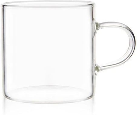 Lexroo 6'lı Kulplu Şeffaf Cam Kupa Seti 120 ml – Minimalist Tasarım Çay & Kahve Bardağı