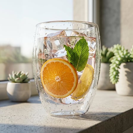 Lexroo Çift Cidarlı Borosilikat Cam Kupa - 350 ml Isıya Dayanıklı, El Yakmayan Yüzen Bardak (1 Adet)