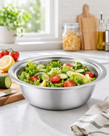 Lexroo 28 cm Paslanmaz Çelik Çukur Kase