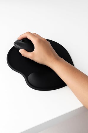 Lexroo TIGER TRACK Siyah Bilek Destekli Ergonomik - Kaymaz Taban Mouse Pad