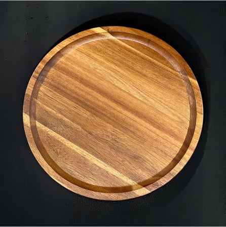 Lexroo Akasya Yuvarlak Sunum Servis Tabağı Tabak 25cm