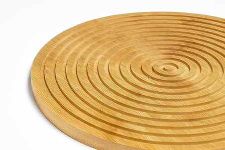 Lexroo Bambu Oluklu Peynir Sunum Tahtası,28 cm,Lüx Bambu Sunum Tabağı,Velor Home.