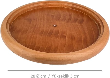Lexroo Sunum Tabağı Yuvarlak (Natural)