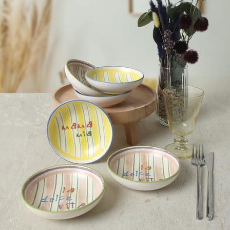 Lexroo Mama Mia & La Dolce Vita Halka Çerezlik/Sosluk 13 Cm 6 Adet 22724-25