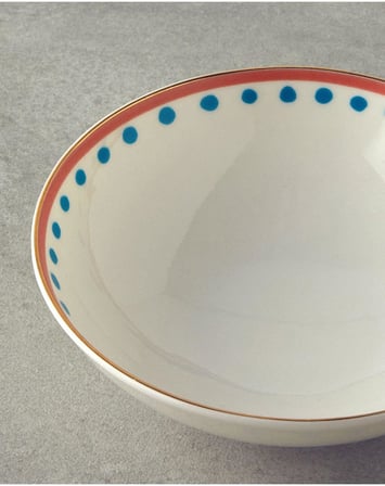 Lexroo Orange Carny Bone Porselen Kase 15 Cm Turuncu-Mavi