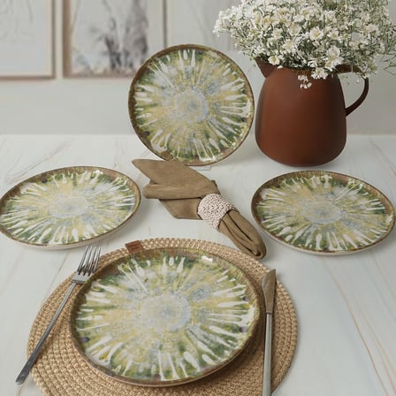 Lexroo Green Ripple Nordıc Pasta Tabağı 22 Cm 4 Adet / 22896