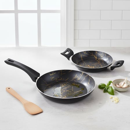 Lexroo Desert Eco 2'li Kahvaltı Seti - İzmir Desenli 20 cm Sahan ve 24 cm Tava Yanmaz Yapışmaz Takım