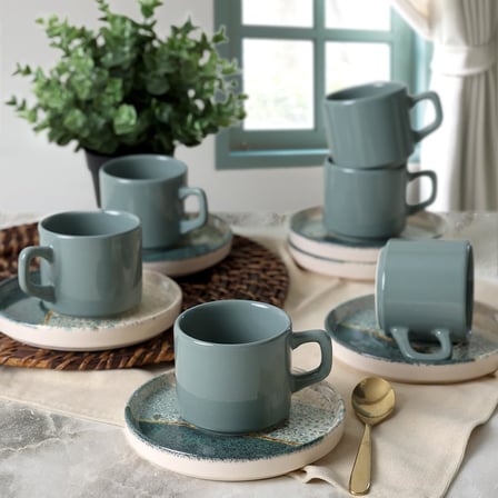 Lexroo Colored Çay Takımı 12 Parça 6 Kişilik 19781