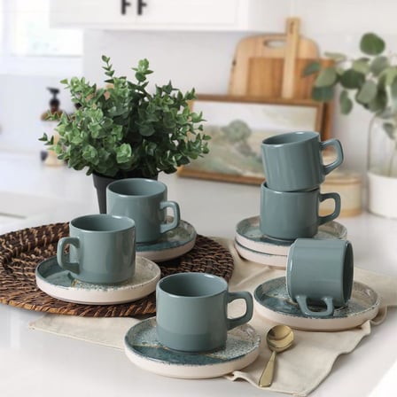 Lexroo Colored Çay Takımı 12 Parça 6 Kişilik 19781