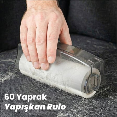 Lexroo Tüy Toplayıcı Rulo, Tüy Toplama Rulosu, Kedi Tüy Toplayıcı, Kedi ve Köpek Kıl Temizleyici
