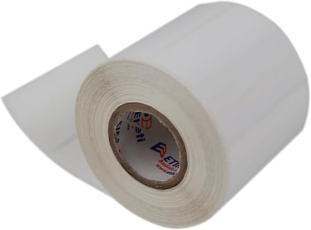 Lexroo PP Opak 80mm x 40mm Ruloda 1000 Adet 40mm Kuka Çapında Yırtılmaya Dayanıklı Etiket