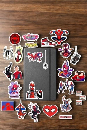 Lexroo Spiderman Sticker Paketi/Bullet Journal Defter Çıkartma Ajanda Laptop Etiket, 8646549864156