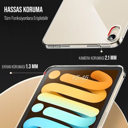 Lexroo iPad Kılıf Şeffaf Silikon Arka Kapak (iPad Mini 6.Nesil 8.3 İnch)