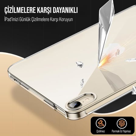 Lexroo iPad Kılıf Şeffaf Silikon Arka Kapak (iPad Mini 6.Nesil 8.3 İnch)
