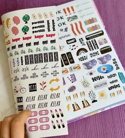 Lexroo Kırmızı Sakura Tasarımlı Konuşan Ajanda