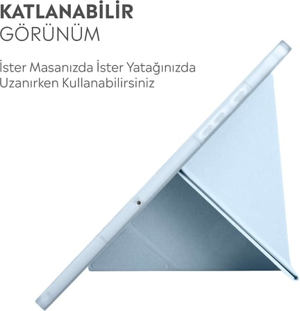 Lexroo iPad ile Uyumlu Kalem Bölmeli Trifolding Cover Tablet Kılıf Katlanabilir Standlı Otomatik