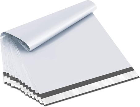 Lexroo Cepsiz Kargo Poşeti | 32 x 41+4 cm | 100 Adet | Beyaz