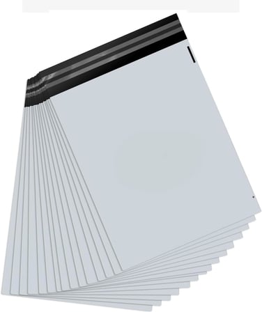 Lexroo Cepsiz Kargo Poşeti | 32 x 41+4 cm | 100 Adet | Beyaz