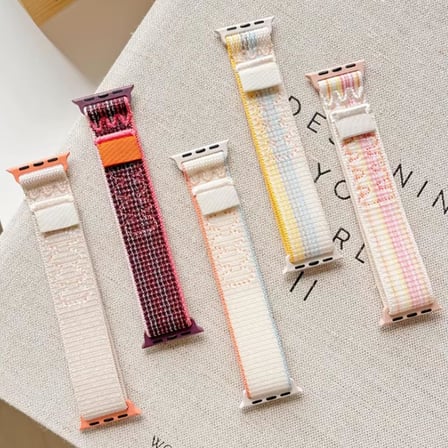 Lexroo Aple Watch Uyumlu Nylon Loop Kumaş Kordon - 49mm/46mm/45mm/44mm/42mm/41mm/40mm/38mm Uyumlu