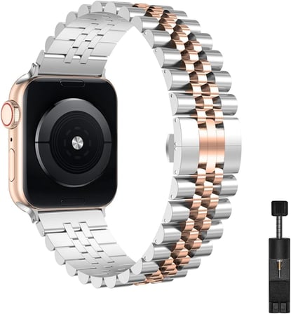 Lexroo Aple Watch Uyumlu Jubilee Çelik Kordon - 49/46/45/44/42/41/40/38mm Uyumlu