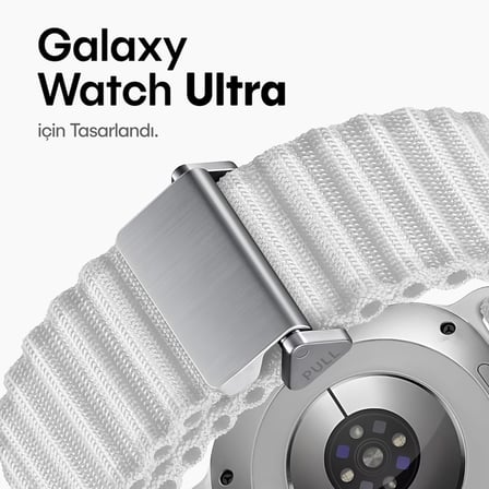 Lexroo Samsung Galaxy Watch Ultra 47mm ile Uyumlu Delikli Model Trail Loop Yumuşak ve Hafif Kumaş