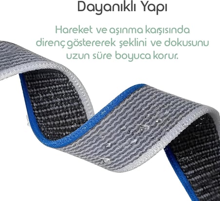 Lexroo Travel Loop 20mm Kumaş Kordon Samsung Galaxy Watch FE/7/6/5/4 Serisi İçin Terletmeyen Rahat