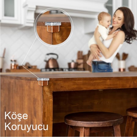 Lexroo Beyaz Köşe Koruyucu 16 Adet IDE0216, Standart