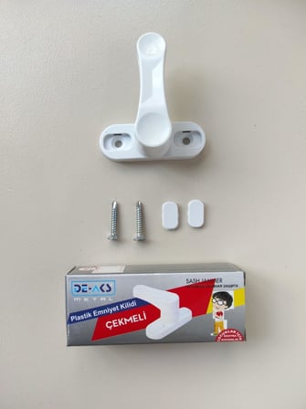 Lexroo Pvc Kapı Pencere Pimapen Çocuk Emniyet Kilidi Hırsız Güvenlik Mandalı Plastik (5 Adet)