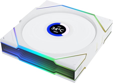 Lexroo UNI FAN REVERSE TL WIRELESS LCD 1x120mm Beyaz Kasa Fanı (G99.12RTLLCD1W1W.00)