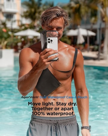 Lexroo Aqua Shield WaterProof iPX8 Sertifikalı Su Geçirmez 2in1 Çapraz Bel Çantası + - AMP09746