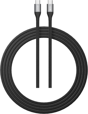 Lexroo 100W Type-C Şarj Kablosu 1.2 Metre Halat Örgü 480Mbps Kırılmaz Bükülmez Data Kablosu