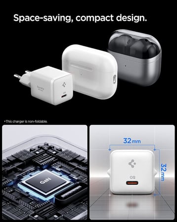 Lexroo 30W USB-C Ultra Mini Hızlı Şarj Aleti PPS Super Hızlı Şarj GaN Pro Isı Düşürücü - ACH09492