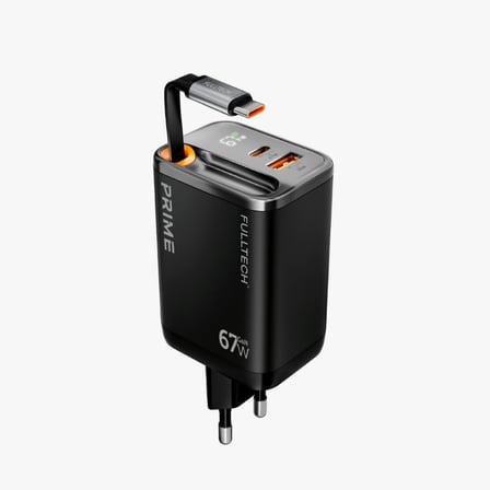 Lexroo 67w GaN Hızlı Şarj Adaptörü, Şarj Cihazı, 1x Type-C Girişi, 1x Usb Girişi, Dijital Gösterge