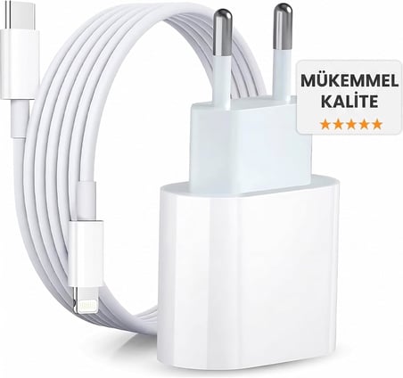 Lexroo iPhone Hızlı Şarj Aleti 8 X XS XR 11 12 13 14 Pro Max Mini Plus Uyumlu 20W Gerçek Güç PD QC