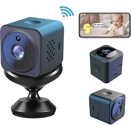 Lexroo Mini WiFi Kamera 1080P Gece Görüşlü Şarjlı Kablosuz IP Çift Yönlü Sesli Manyetik 360° Döner