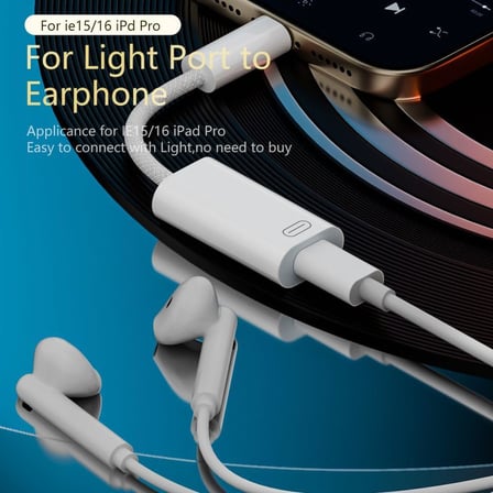Lexroo 45W Type C to Lightning Kulaklık Dönüştürücü Hızlı Şarj iPhone iPad Macbook Yuva Çevirici