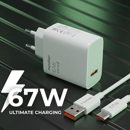 Lexroo 67W Turbo Fast Hızlı Şarj Seti, Turbo Şarj Uyumlu, Akıllı Akım Destekli Güvenli Şarj Aleti