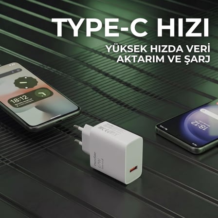 Lexroo 67W Turbo Fast Hızlı Şarj Seti, Turbo Şarj Uyumlu, Akıllı Akım Destekli Güvenli Şarj Aleti