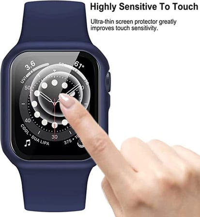Lexroo Aple Watch 49 mm Lacivert Ekran Koruyucu ve Kılıf Bir Arada Tam Koruma Lacivert Saat Kılıfı
