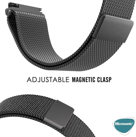 Lexroo Amazfit GTR 2e 47mm Milanese Loop Kordon Siyah
