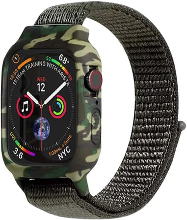 Lexroo Aple Watch Series 5 40mm Kordon Camouflage Armor Pro Koyu Yeşil
