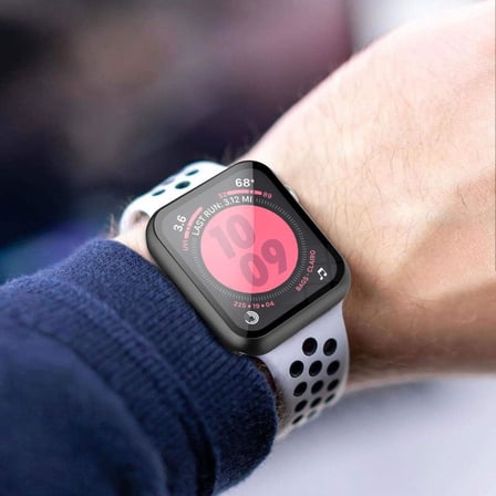 Lexroo Aple Watch Series 8 41mm için Kılıf Matte Premium Slim WatchBand Gümüş [Watch - Gümüş]