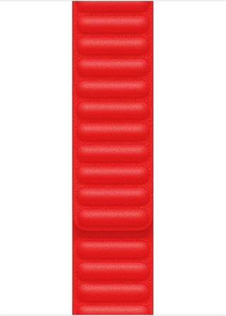 Lexroo Aple Watch Series 9 45mm için Kordon Leather Link Band Kırmızı [Watch Series 9 - Kırmızı]