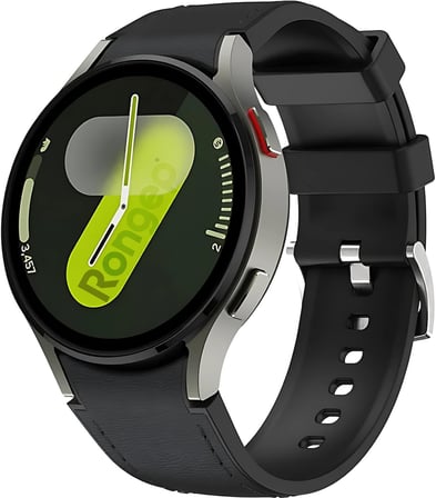 Lexroo Samsung ile Uyumlu Deri Görünümlü Hibrit 20mm Silikon Kordon Galaxy Watch 7/6/5/4 Serisi