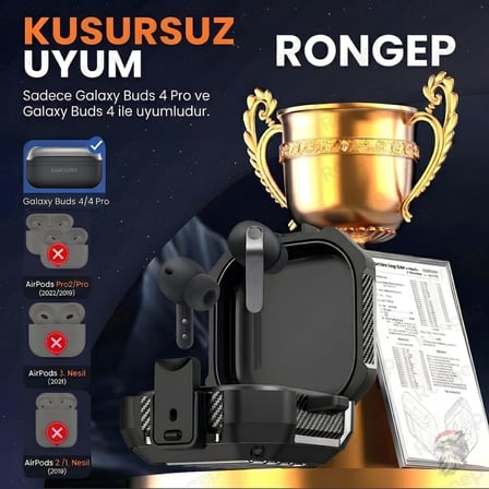 Lexroo Samsung Galaxy Buds4 Pro/Buds 4 için Kılıf Tam Koruma Sağlayan Galaxy Buds4 Kulaklık Kılıfı