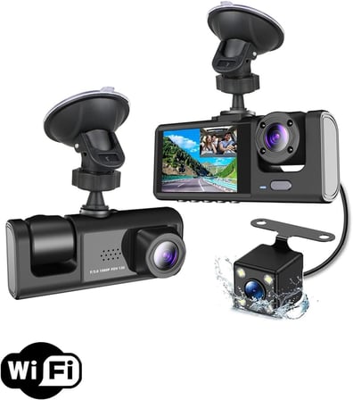 Lexroo A98 BalckBox DVR WiFi Full HD 1080P 3 Kameralı Araç İçi Güvenlik Kamerası + Park Modu