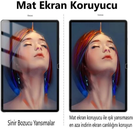Lexroo Samsung Galaxy Tab S10 Plus İle Uyumlu Mat Ekran Koruyucu 9h Temperli Kırılmaz Esnek Nano Cam