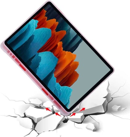 Lexroo Samsung Galaxy Tab S7 FE Lte ile Uyumlu Kılıf Kalem Bölmeli Standlı Akıllı Kapak - Lacivert 1
