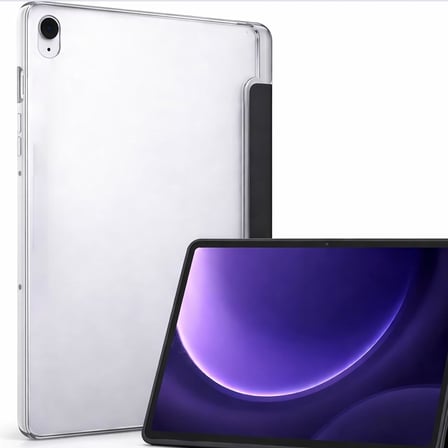 Lexroo Samsung Galaxy Tab S8 Plus ile uyumlu Tablet Kılıfı Şeffaf Arka Kapak Smart Cover